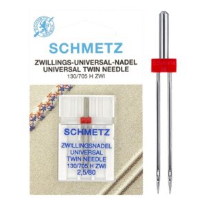 Aiguilles double universelle Schmetz 2.5.5 -80 0135