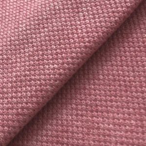 Sweat gratté Piqué de coton bio Grande Largeur Rose 0450