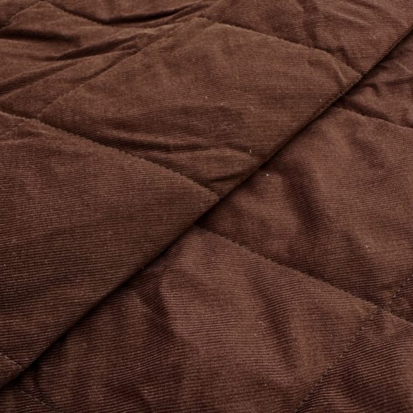 Matelassé double face coton bio et recyclé bleu / chocolat