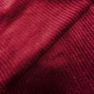 Maille velours larges côtes 100% coton bio – Bordeaux 0400