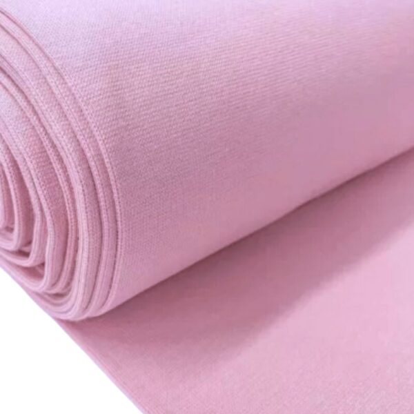 Bord côtes tubulaire coton bio rose lilas